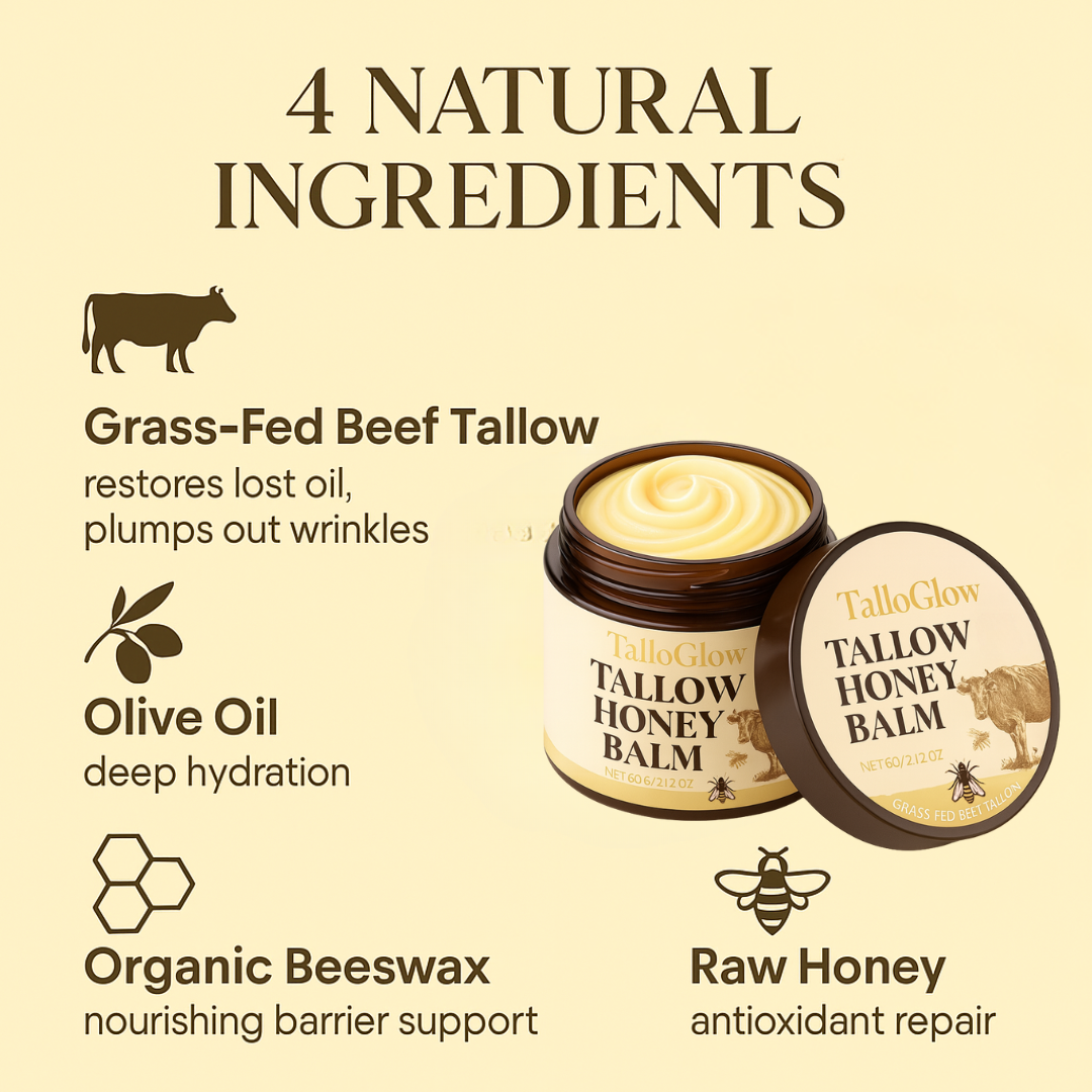 Organic Grass-Fed Beef Tallow Balm (Unscented)