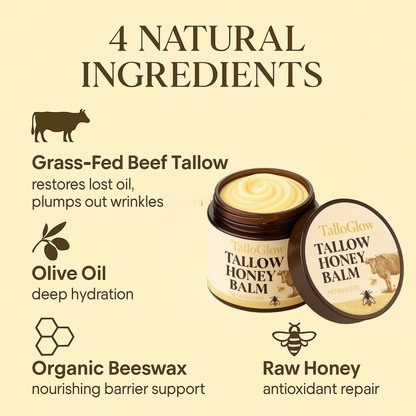 Organic Grass-Fed Beef Tallow Balm (Unscented)